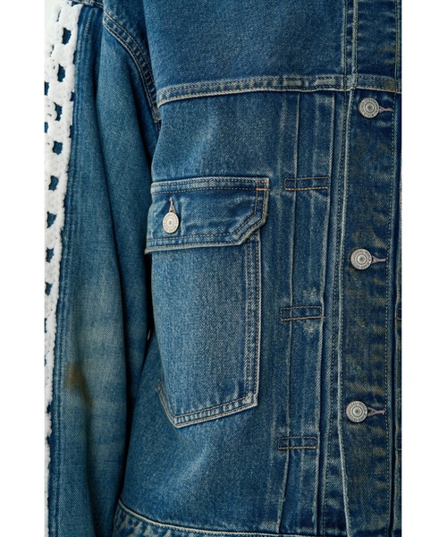 セール】CROCHET DENIM BLOUSON（デニムジャケット）｜DISCOVERED