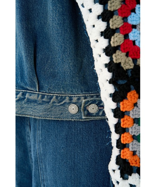 DISCOVERED（ディスカバード）の「CROCHET DENIM BLOUSON（デニムジャケット・メンズ・インディゴブルー/ブラック/ネイビー・LARGE/SMALL）」の17枚目の写真