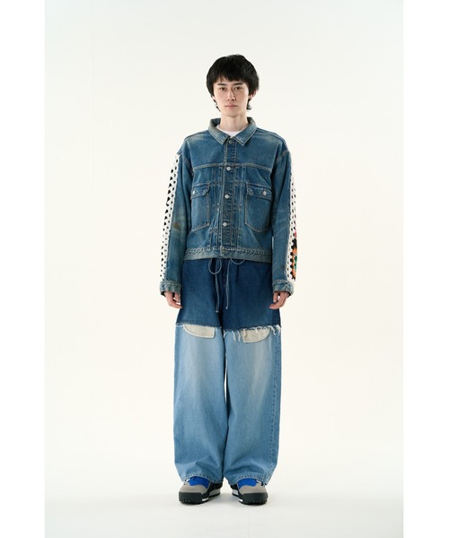 DISCOVERED（ディスカバード）の「CROCHET DENIM BLOUSON（デニムジャケット・メンズ・インディゴブルー/ブラック/ネイビー・LARGE/SMALL）」の18枚目の写真