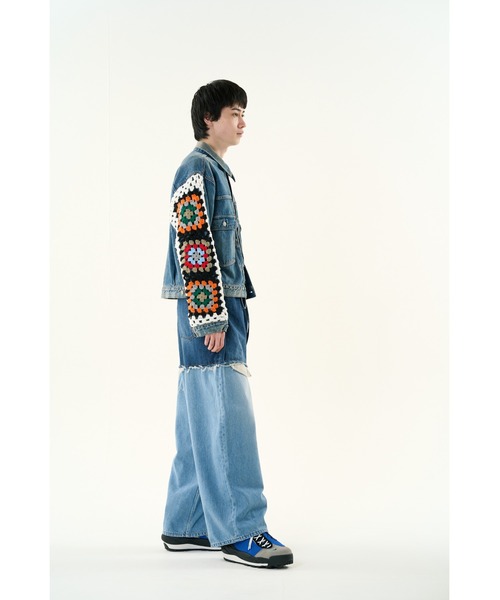 CROCHET DENIM BLOUSON(size3) 〜1/31出品 セール】CROCHET DENIM BLOUSON（デニムジャケット）｜DISCOVERED