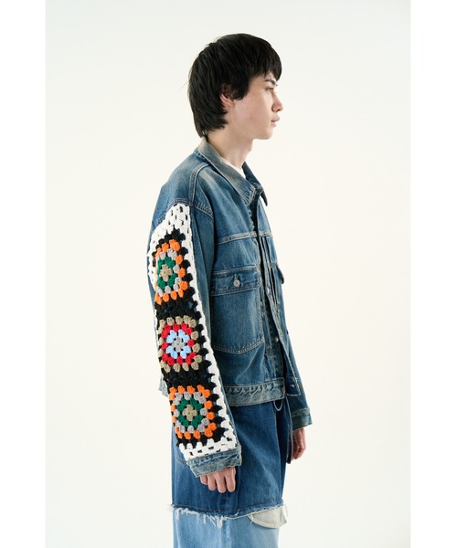 セール】CROCHET DENIM BLOUSON（デニムジャケット）｜DISCOVERED