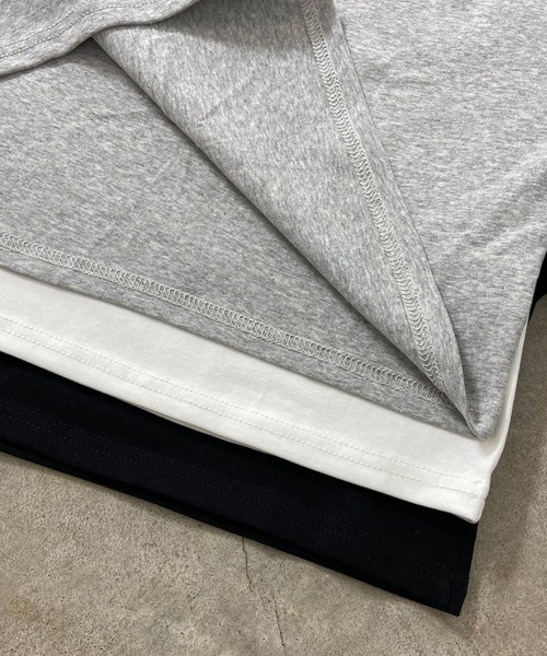 non-hedge(ノンヘッジ)の「転写プリントショート丈Tシャツ(Tシャツ/カットソー・レディース・ブラック/グレー/オフホワイト/ベージュ/チャコール・FREE)」の14枚目の写真