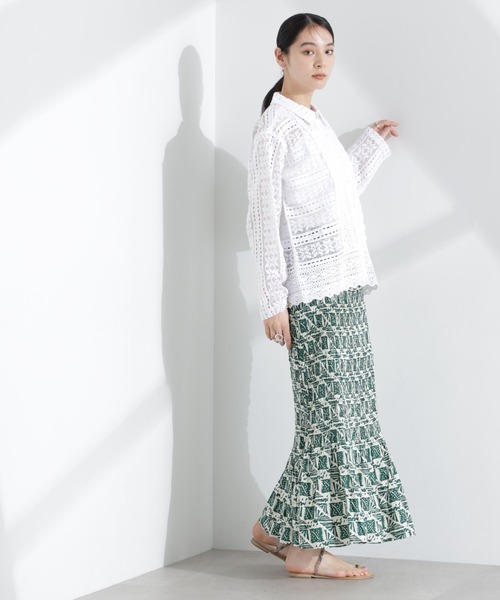 sara mallika（サラ マリカ）の「Sara mallika/COTTON POPLIN SHIRRING SKIRT（スカート・レディース・グリーン・FREE）」の8枚目の写真