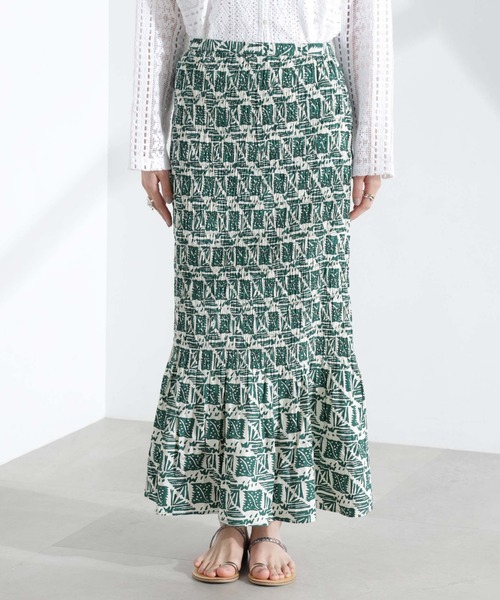 sara mallika（サラ マリカ）の「Sara mallika/COTTON POPLIN SHIRRING SKIRT（スカート・レディース・グリーン・FREE）」の9枚目の写真