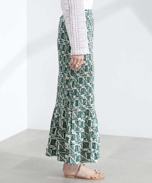 sara mallika（サラ マリカ）の「Sara mallika/COTTON POPLIN SHIRRING SKIRT（スカート・レディース・グリーン・FREE）」の10枚目の写真