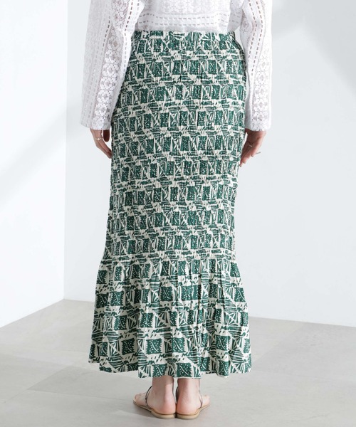 sara mallika（サラ マリカ）の「Sara mallika/COTTON POPLIN SHIRRING SKIRT（スカート・レディース・グリーン・FREE）」の11枚目の写真