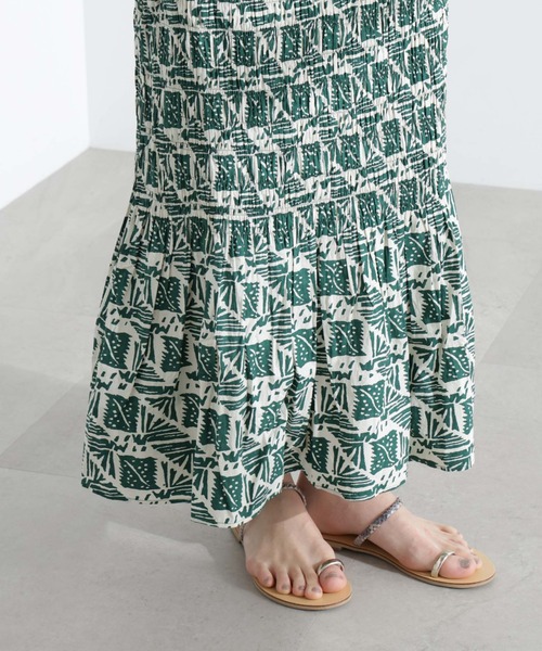 sara mallika（サラ マリカ）の「Sara mallika/COTTON POPLIN SHIRRING SKIRT（スカート・レディース・グリーン・FREE）」の13枚目の写真