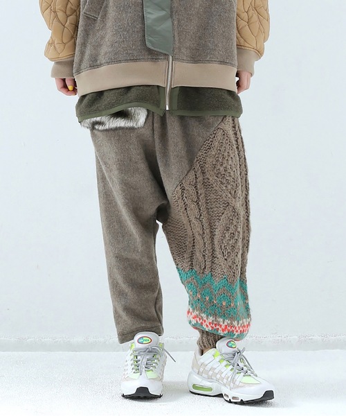 bedsidedrama（ベットサイドドラマ）の「OOPARTS Mix Relax Pants（その他パンツ・レディース・ブラック/ベージュ・1）」の2枚目の写真