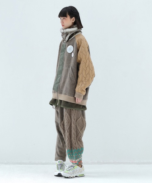 bedsidedrama（ベットサイドドラマ）の「OOPARTS Mix Relax Pants（その他パンツ・レディース・ブラック/ベージュ・1）」の4枚目の写真