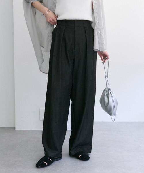 ◾️タグ付新品◾️PUAL CE CINレーヨンナイロンウエストゴムイージーパンツ PUAL CE CIN（ピュアルセシン）の「レーヨンナイロンウエスト