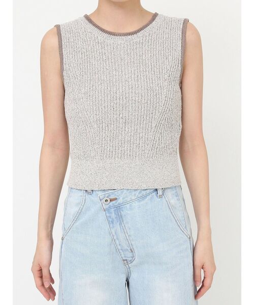 LAGUNAMOON（ラグナムーン）の「ミニマルメランジニットプルオーバー（ニット/セーター・レディース・ベージュ/ブラウン/ブラック/ライトブルー・FREE）」の12枚目の写真