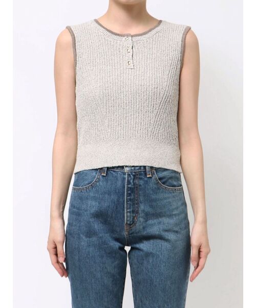 LAGUNAMOON（ラグナムーン）の「ミニマルメランジニットプルオーバー（ニット/セーター・レディース・ベージュ/ブラウン/ブラック/ライトブルー・FREE）」の19枚目の写真