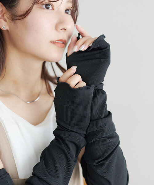 DISCOAT（ディスコート）の「クールロングアームカバー（アームカバー・レディース・ブルー/ブラック/グレー・FREE）」の4枚目の写真