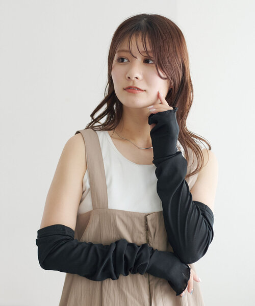 DISCOAT（ディスコート）の「クールロングアームカバー（アームカバー・レディース・ブルー/ブラック/グレー・FREE）」の5枚目の写真