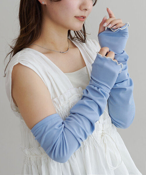 DISCOAT（ディスコート）の「クールロングアームカバー（アームカバー・レディース・ブルー/ブラック/グレー・FREE）」の14枚目の写真