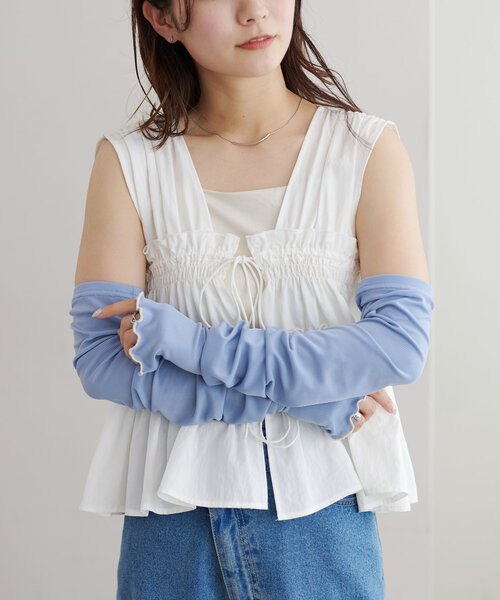 DISCOAT（ディスコート）の「クールロングアームカバー（アームカバー・レディース・ブルー/ブラック/グレー・FREE）」の20枚目の写真