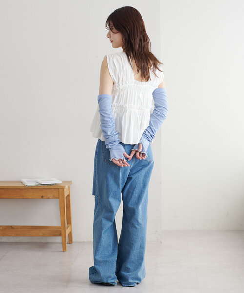 DISCOAT（ディスコート）の「クールロングアームカバー（アームカバー・レディース・ブルー/ブラック/グレー・FREE）」の22枚目の写真