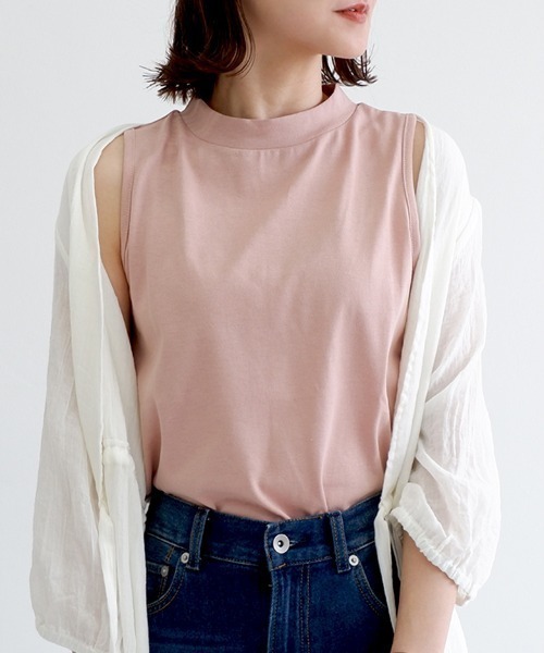 美品・新品未使用プニュズカラーZIPハイネックトップ 楽天市場】ニット《ハイネックノースリーブプリーツニット