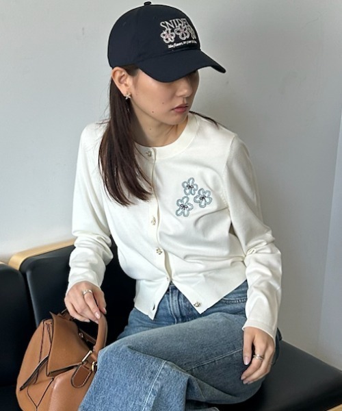 SNIDEL（スナイデル）の「【BOUQUET OF JOY】フラワーキャップ（キャップ・レディース・ネイビー/ピンク/アイボリー・FREE）」の19枚目の写真