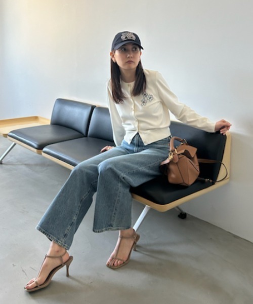 SNIDEL（スナイデル）の「【BOUQUET OF JOY】フラワーキャップ（キャップ・レディース・ネイビー/ピンク/アイボリー・FREE）」の6枚目の写真