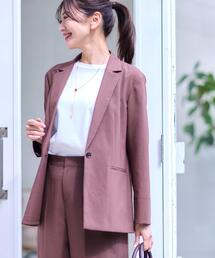 Reflect（リフレクト）の「【マシンウォッシュ可／セットアップ可／通勤におすすめ】ドライタッチジャケット（テーラードジャケット）」