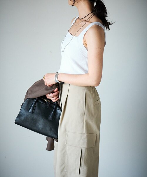 RIVE DROITE(リヴドロワ)の「【アンサンブル対応可】シルク混2wayニットキャミ(キャミソール・レディース・ホワイト/ブラウン/ブラック・FREE)」の19枚目の写真