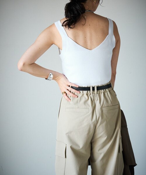 RIVE DROITE(リヴドロワ)の「【アンサンブル対応可】シルク混2wayニットキャミ(キャミソール・レディース・ホワイト/ブラウン/ブラック・FREE)」の18枚目の写真