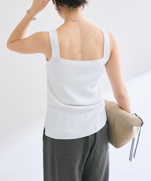 RIVE DROITE(リヴドロワ)の「【アンサンブル対応可】シルク混2wayニットキャミ(キャミソール・レディース・ホワイト/ブラウン/ブラック・FREE)」の11枚目の写真