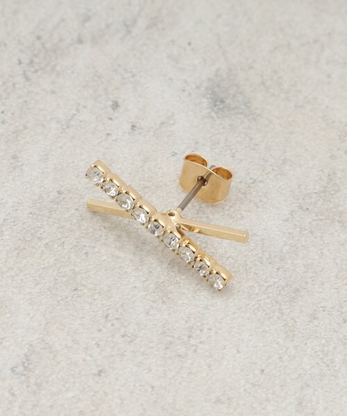 OPAQUE.CLIP（オペークドットクリップ）の「ビジュー×メタルピアス（ピアス（両耳用）・レディース・シルバー/ゴールド・00）」の4枚目の写真