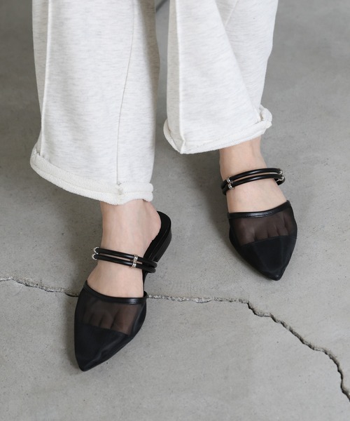 select MOCA(セレクトモカ)の「ダブルストラップメッシュサンダル(サンダル・レディース・ベージュ/ブラック・LARGE/MEDIUM/SMALL)」の7枚目の写真