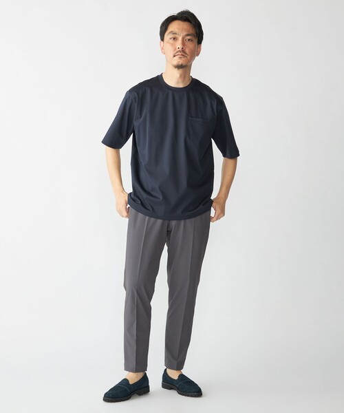 SHIPS（シップス）の「SHIPS: 〈接触冷感 / 抗菌防臭機能〉クールタッチ スムース Tシャツ（Tシャツ/カットソー・メンズ・ブラック/ネイビー/ダークブルー/ホワイト・SMALL/MEDIUM/LARGE/X-LARGE）」の20枚目の写真