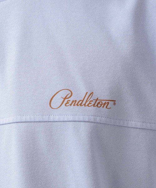 PENDLETON（ペンドルトン）の「【PENDLETON(ペンドルトン)】別注ドローコードバックプリントTシャツ[吸水速乾]（Tシャツ/カットソー・メンズ・ブルー/ホワイト系その他/ホワイト系その他2/オフホワイト/ライトグレー・MEDIUM/LARGE）」の16枚目の写真