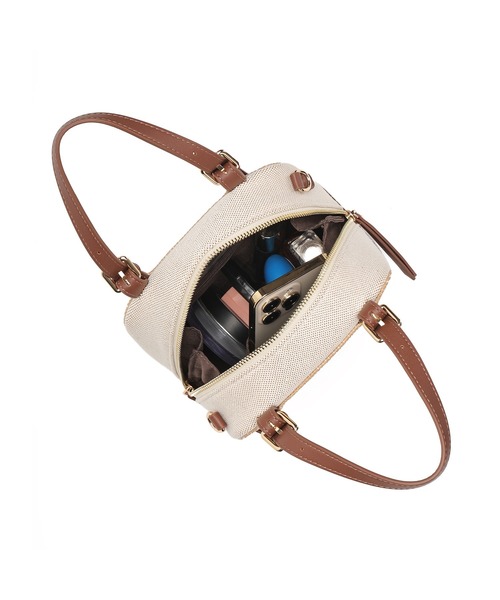 Ungrid(アングリッド)の「【Ungrid/アングリッド】雑材コンビ スクエアミニショルダーバッグ(かごバッグ・レディース・ブラウン/ホワイト/ブラック・FREE)」の4枚目の写真