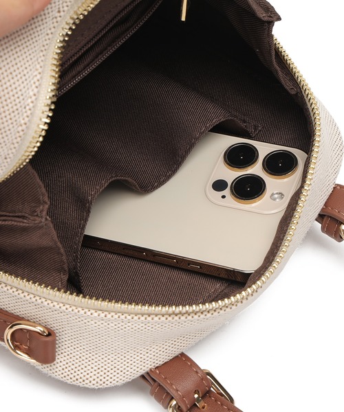 Ungrid(アングリッド)の「【Ungrid/アングリッド】雑材コンビ スクエアミニショルダーバッグ(かごバッグ・レディース・ブラウン/ホワイト/ブラック・FREE)」の6枚目の写真