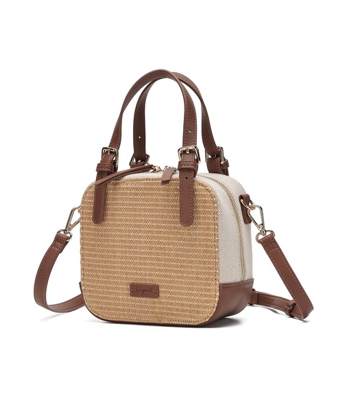 Ungrid(アングリッド)の「【Ungrid/アングリッド】雑材コンビ スクエアミニショルダーバッグ(かごバッグ・レディース・ブラウン/ホワイト/ブラック・FREE)」の9枚目の写真