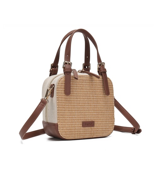 Ungrid(アングリッド)の「【Ungrid/アングリッド】雑材コンビ スクエアミニショルダーバッグ(かごバッグ・レディース・ブラウン/ホワイト/ブラック・FREE)」の11枚目の写真