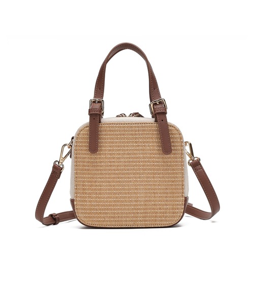 Ungrid(アングリッド)の「【Ungrid/アングリッド】雑材コンビ スクエアミニショルダーバッグ(かごバッグ・レディース・ブラウン/ホワイト/ブラック・FREE)」の12枚目の写真