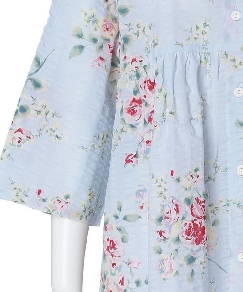 KIDBLUE 花柄ルームウェア キッドブルーS09 ワンピース　パンツセット KID BLUE キッドブルー 25ストライプエンブ ワンピース ルーム