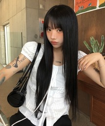 anyonemore | サマーリボンストラップタックパフスリーブブラウス(Tシャツ/カットソー)