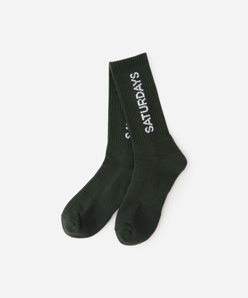 Saturdays NYC(サタデーズ ニューヨークシティ )の「Logo Socks(ソックス/靴下・メンズ・グリーン/ネイビー/ホワイト系その他2・FREE)」の3枚目の写真