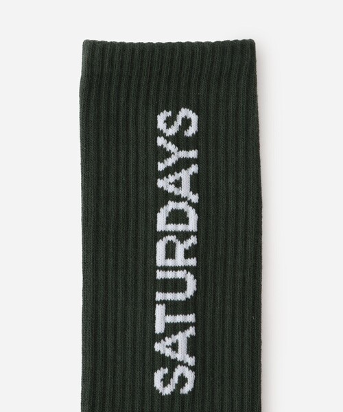 Saturdays NYC(サタデーズ ニューヨークシティ )の「Logo Socks(ソックス/靴下・メンズ・グリーン/ネイビー/ホワイト系その他2・FREE)」の6枚目の写真