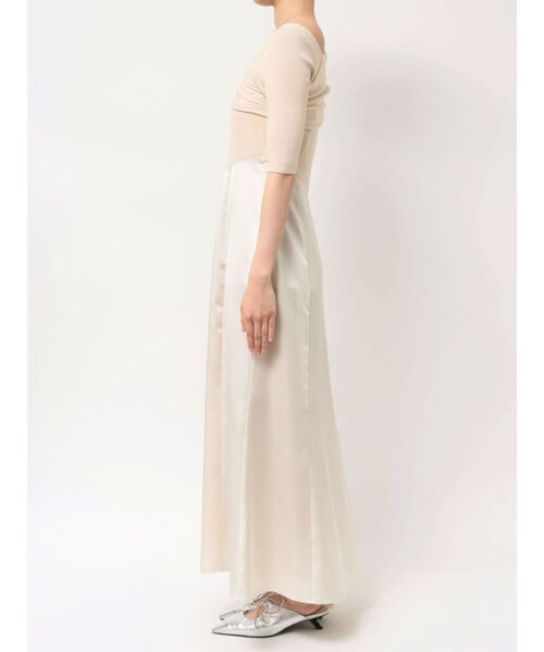 ラグナムーン　オケージョンワンピース セール】フロントジップVネックフレアワンピース（ワンピース