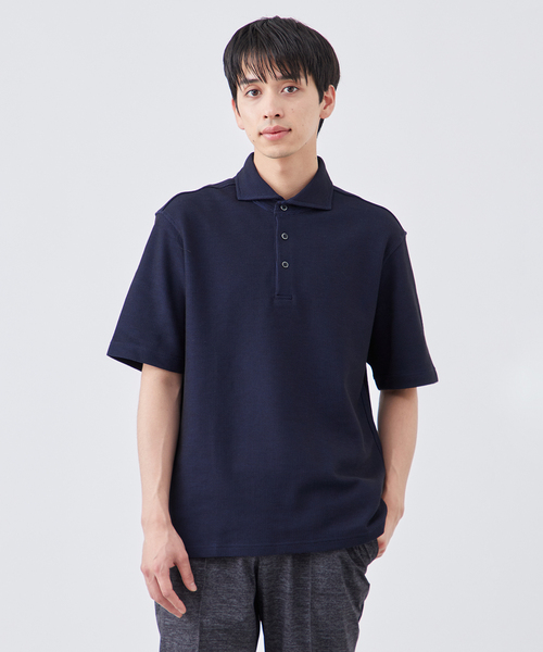 セール】ハニカムボーダー ポロシャツ（ポロシャツ）｜B.C STOCK