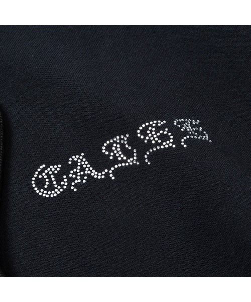 CALEE（キャリー）の「× TSY RHINESTONE PRINTED ZIP HOODIE（パーカー・メンズ・ブラック・X-LARGE/LARGE/MEDIUM）」の4枚目の写真
