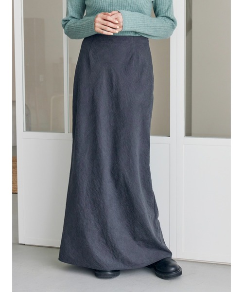 Ungrid(アングリッド)の「ピーチ起毛フィットスカート(スカート・レディース・チャコールグレー/ブラウン・MEDIUM/SMALL)」の2枚目の写真