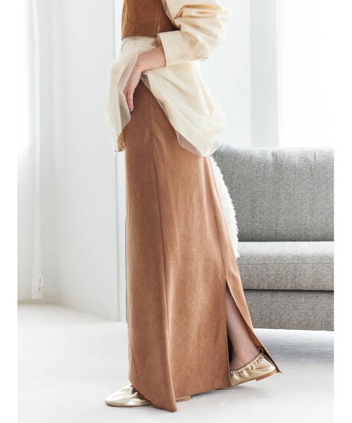 Ungrid(アングリッド)の「ピーチ起毛フィットスカート(スカート・レディース・チャコールグレー/ブラウン・MEDIUM/SMALL)」の15枚目の写真