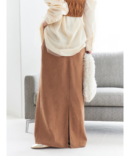 Ungrid(アングリッド)の「ピーチ起毛フィットスカート(スカート・レディース・チャコールグレー/ブラウン・MEDIUM/SMALL)」の16枚目の写真