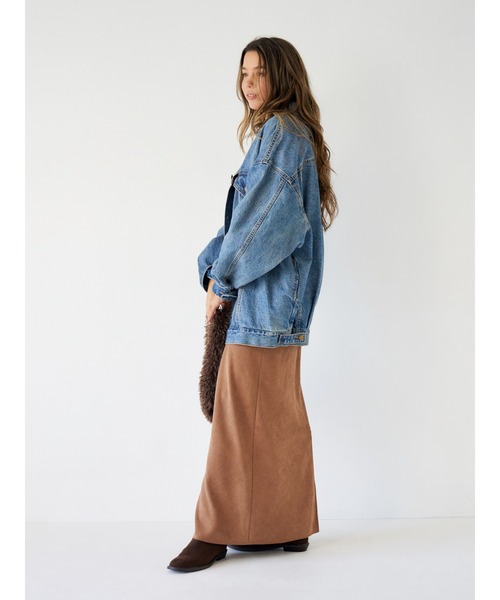 Ungrid(アングリッド)の「ピーチ起毛フィットスカート(スカート・レディース・チャコールグレー/ブラウン・MEDIUM/SMALL)」の5枚目の写真