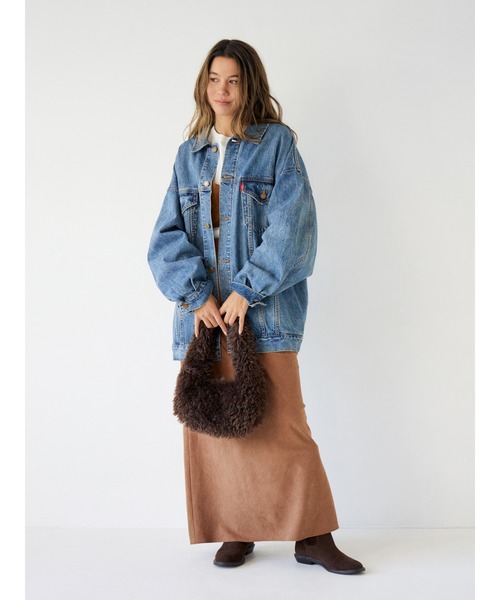 Ungrid(アングリッド)の「ピーチ起毛フィットスカート(スカート・レディース・チャコールグレー/ブラウン・MEDIUM/SMALL)」の6枚目の写真