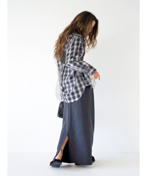 Ungrid(アングリッド)の「ピーチ起毛フィットスカート(スカート・レディース・チャコールグレー/ブラウン・MEDIUM/SMALL)」の8枚目の写真